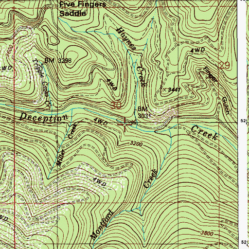 Topographic Map of Shady Draw, ID