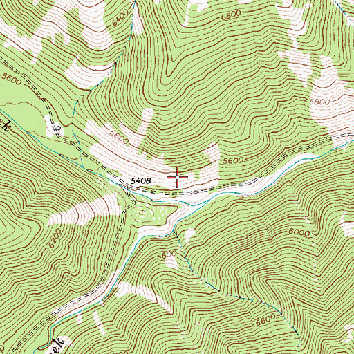 Topographic Map of Smith Creek-Big Creek Trailhead, ID
