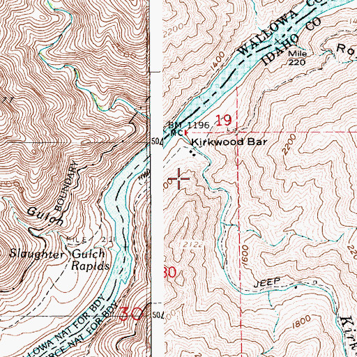 Topographic Map of Wilson Ranch, ID