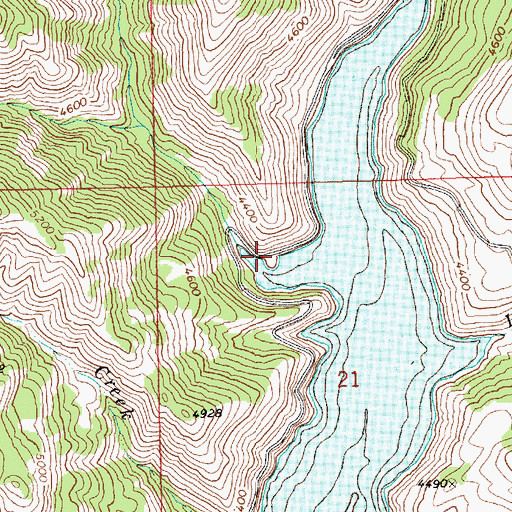 Topographic Map of Castle Rock Campground, ID