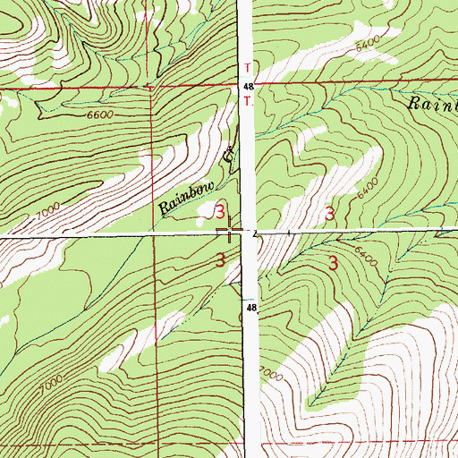 Topographic Map of Trinity Mountains, ID