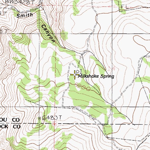 Topographic Map of Milkshake Spring, ID
