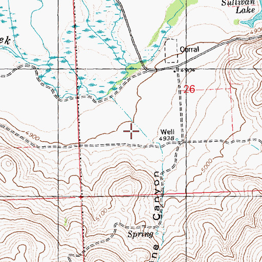 Topographic Map of Pole Line Canyon, ID