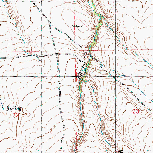 Topographic Map of Ross Pasture Creek, ID