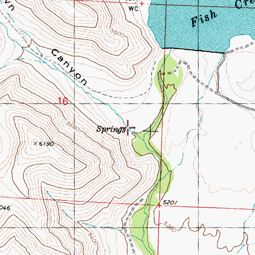 Topographic Map of Bown Canyon, ID