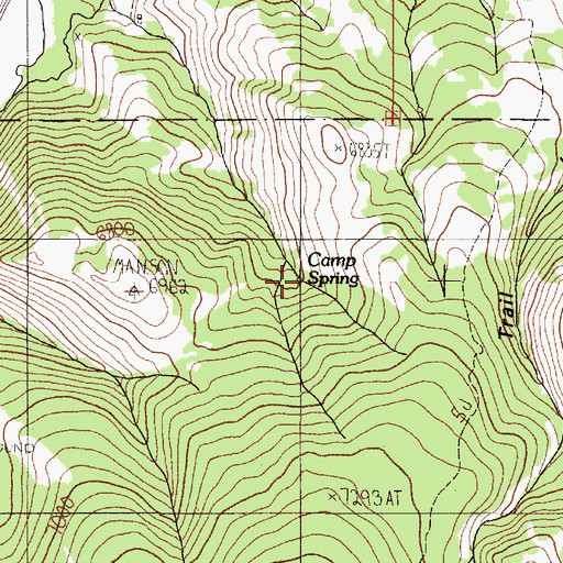 Topographic Map of Camp Spring, ID