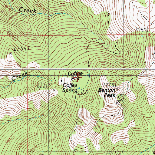 Topographic Map of Coffee Flat, ID