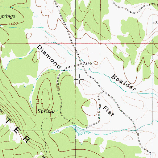 Topographic Map of Diamond Flat, ID