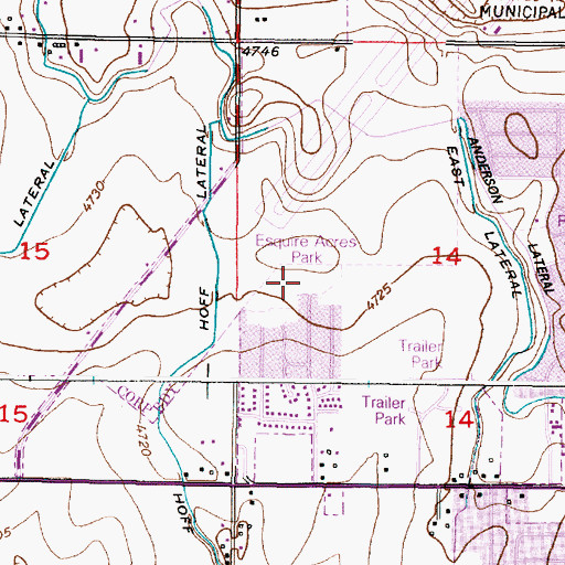 Topographic Map of Esquire Acres Park, ID