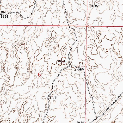 Topographic Map of Judd Well, ID