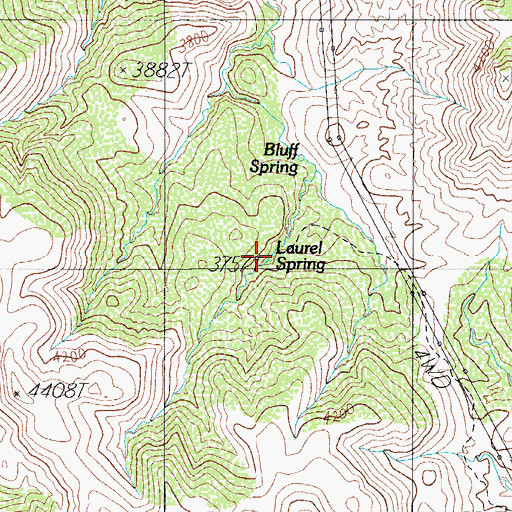 Topographic Map of Laurel Spring, AZ