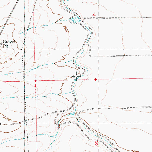 Topographic Map of Magic Water Canal, ID