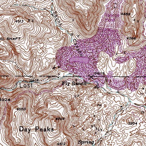 Topographic Map of Lost Canyon, AZ