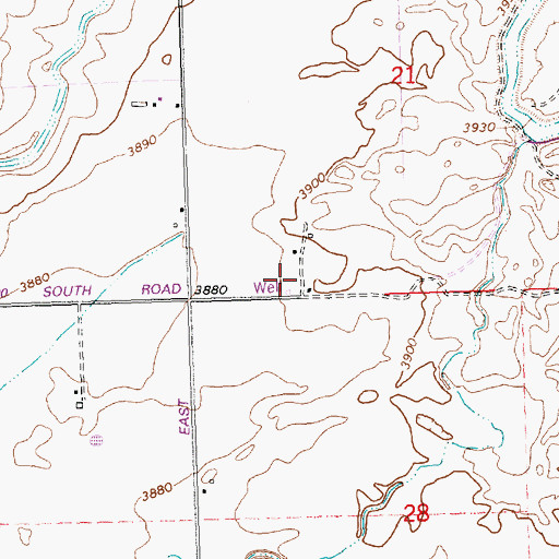 Topographic Map of Mountain Home Care Center, ID