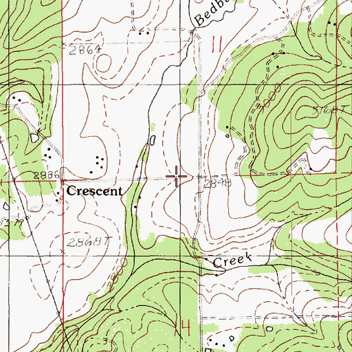 Topographic Map of Crescent, ID
