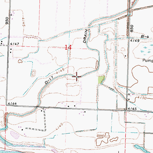 Topographic Map of D-Seventeen Drain, ID