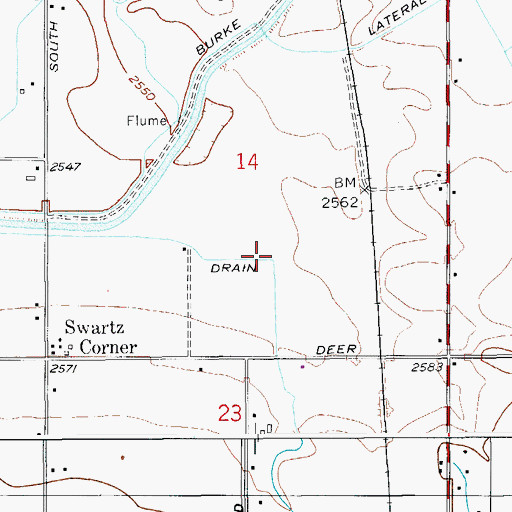 Topographic Map of Deal, ID