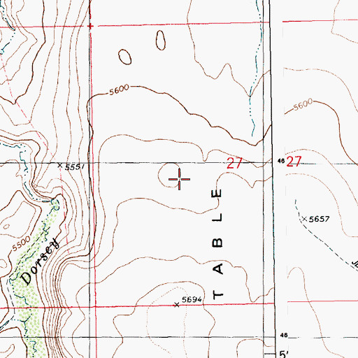 Topographic Map of Dorsey Table, ID