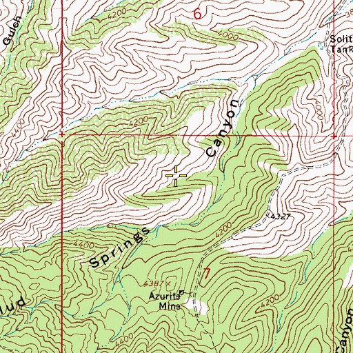 Topographic Map of Mud Spring, AZ