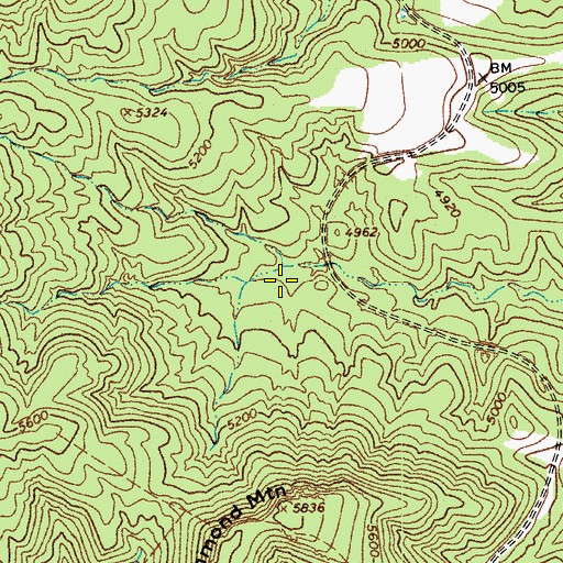 Topographic Map of Mud Spring, AZ