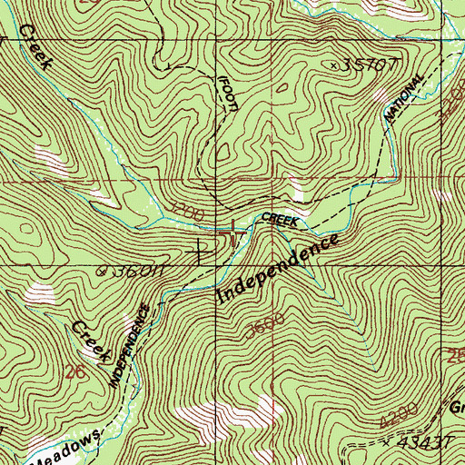 Topographic Map of Elkhorn (historical), ID
