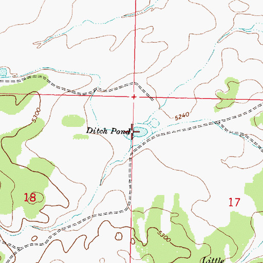 Topographic Map of Ditch Pond, AZ