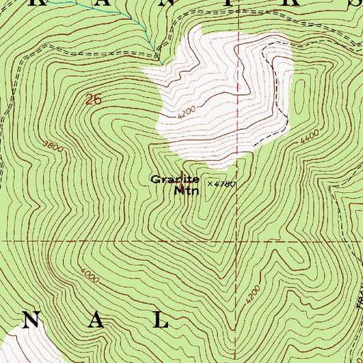Topographic Map of Granite Mountain, ID