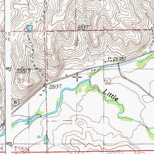 Topographic Map of Grays Creek, ID