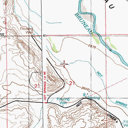 Topographic Map of Hot Spring Canal, ID