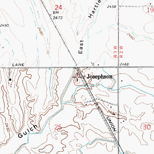Topographic Map of Josephson, ID