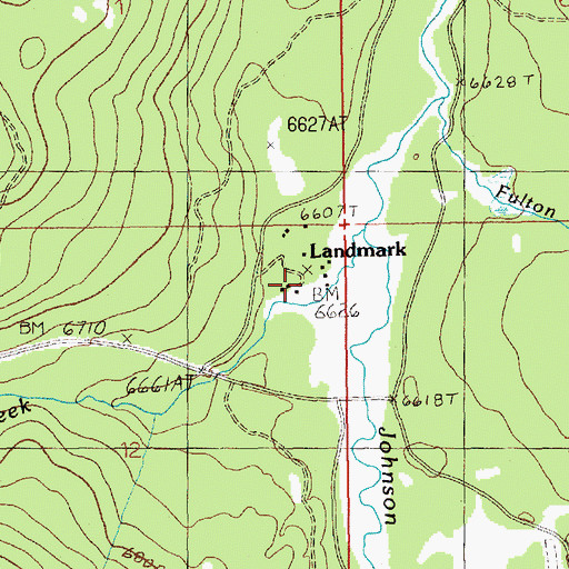 Topographic Map of Landmark, ID