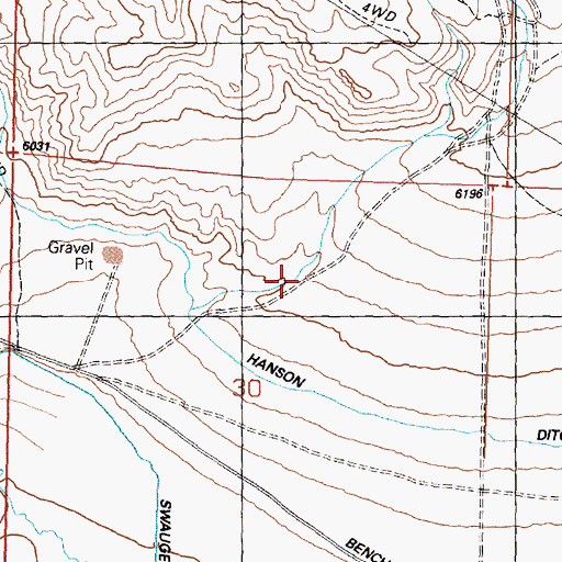 Topographic Map of Mahogany Gulch, ID