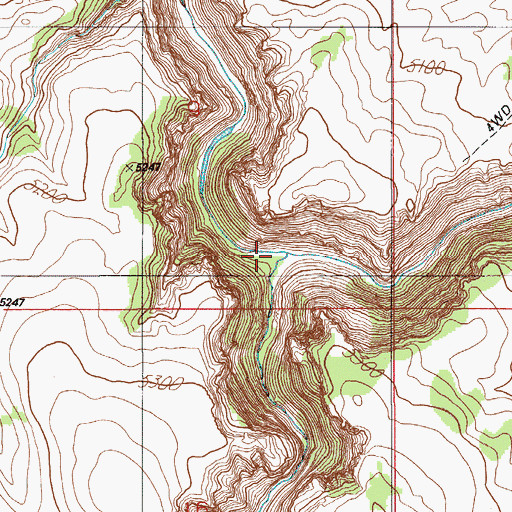 Topographic Map of North Boulder Creek, ID