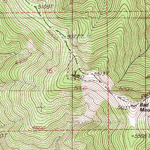Topographic Map of St. Joe Mountains, ID