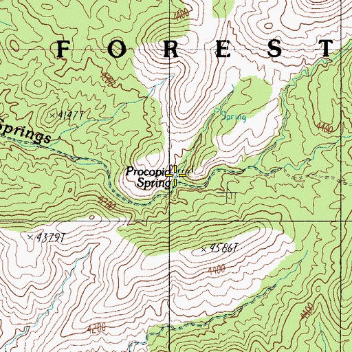 Topographic Map of Procopio Spring, AZ