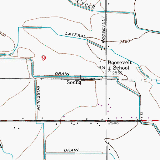 Topographic Map of Sonna, ID