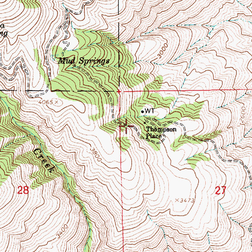 Topographic Map of Thompson Place, ID