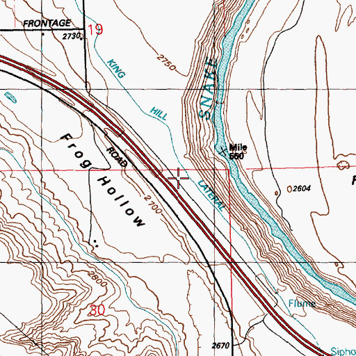 Topographic Map of King Hill Lateral, ID
