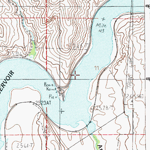Topographic Map of Black Canyon Reservoir, ID