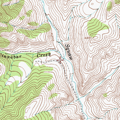 Topographic Map of Cinnabar Creek, ID