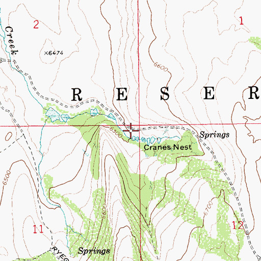 Topographic Map of Cranes Nest, ID