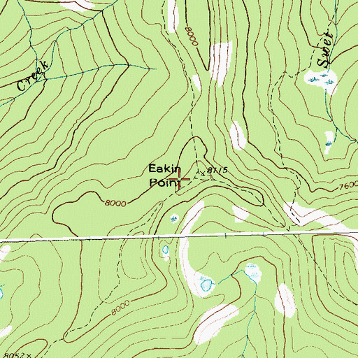 Topographic Map of Eakin Point, ID