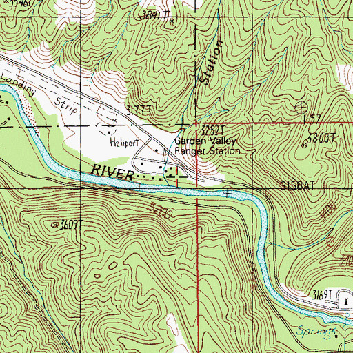 Topographic Map of Garden Valley Ranger Station, ID