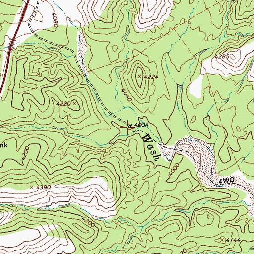 Topographic Map of Seven Mile Well, AZ