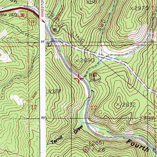 Topographic Map of Mason Creek, ID