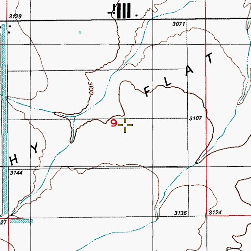Topographic Map of Murphy Flat, ID