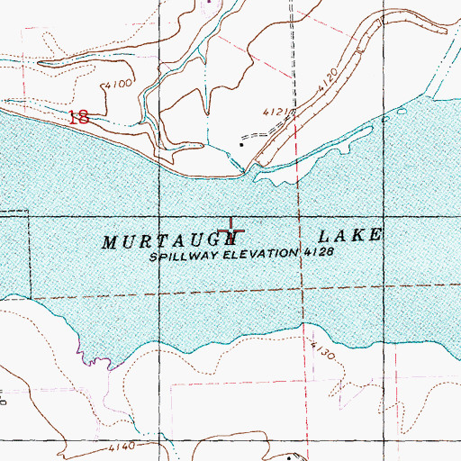 Topographic Map of Murtaugh Lake, ID