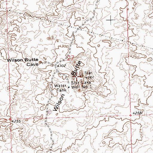 Topographic Map of Wilson Butte, ID