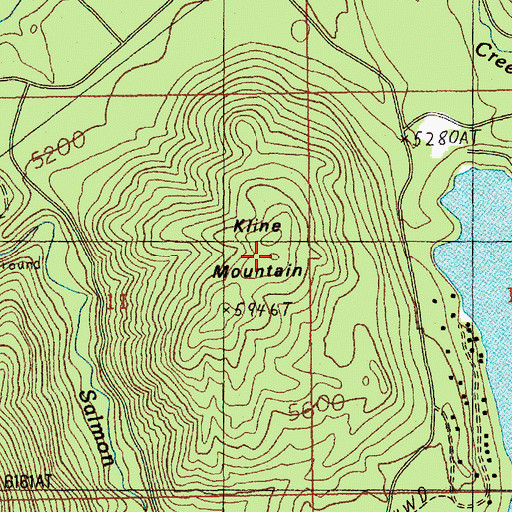 Topographic Map of Cline Mountain, ID