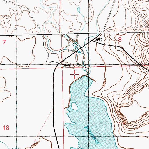 Topographic Map of Pioneer Dam, ID
